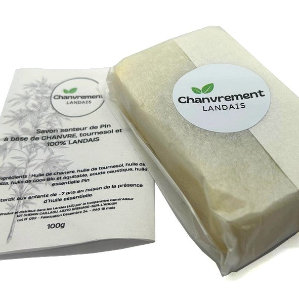 Savon artisanal à base de Chanvre 100% Landais